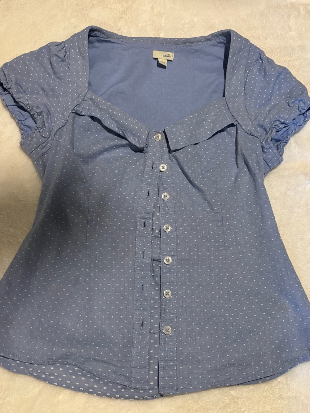 Vintage Adille Button-Up Blouse